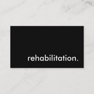 Rehabilitation. Visitenkarte