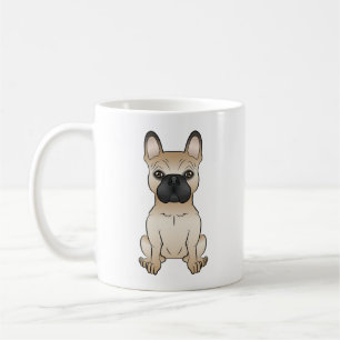 Rehbrauner Französische Bulldogge mit schwarzer Ma Kaffeetasse
