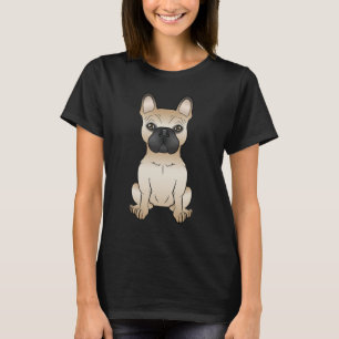 Rehbrauner Französische Bulldogge mit schwarzer Ma T-Shirt