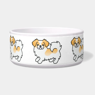 Rehbrauner Parti-farbiger Tibet-Spaniel Cartoon-Hu Napf