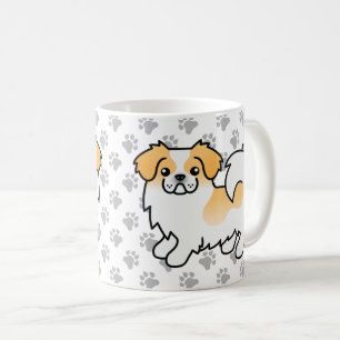 Rehbrauner Tibet-Spaniel im Cartoon-Stil Kaffeetasse