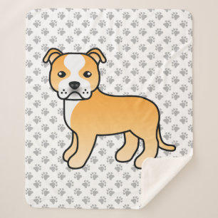Rehbrauner und weißer Staffordshire Bull Terrier H Sherpadecke