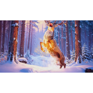 Rehe an das Herz des Weihnachtsmannes - Rentier Feiertagskarte