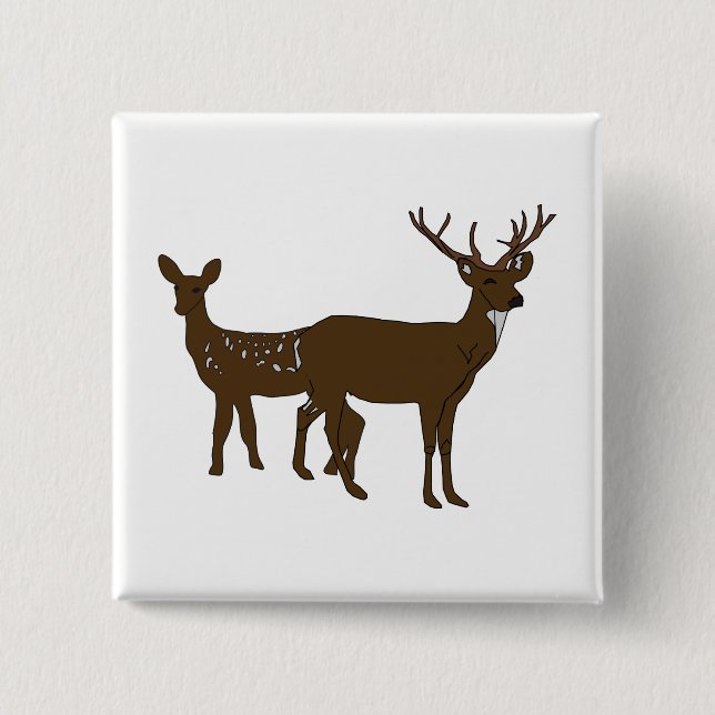 Rehe Button (Vorderseite)