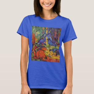 Rehe im Wald II von Franz Marc, Vintage Art T-Shirt