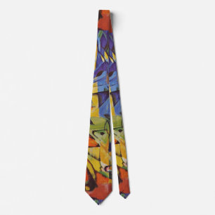 Rehe im Walde II von Franz Marc, Vintage Art Krawatte