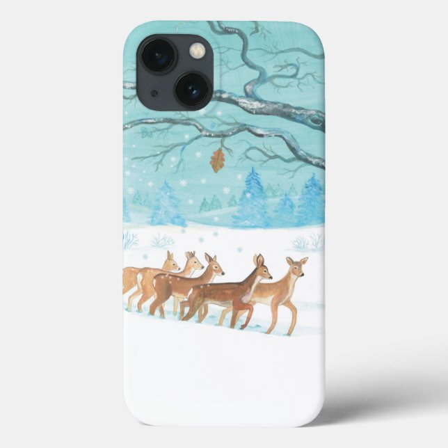 Rehe im Winter Case-Mate iPhone Hülle (Rückseite)