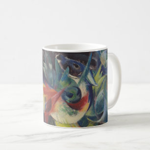 Rehe in einem Blumengarten von Franz Marc, Vintage Kaffeetasse