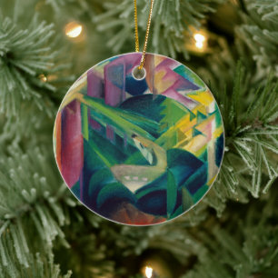 Rehe in einem Klostergarten von Franz Marc Keramik Ornament