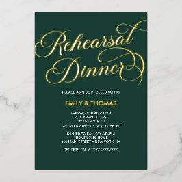 Rehearsal dinner Elegant Invitation Foil Invitatio Folieneinladung