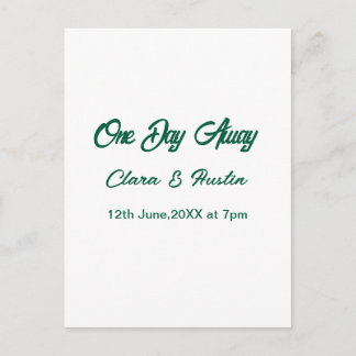 Rehearsal dinner One day away night before name da Postkarte