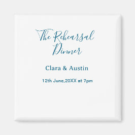 Rehearsal dinner the night before simple minimal m magnet