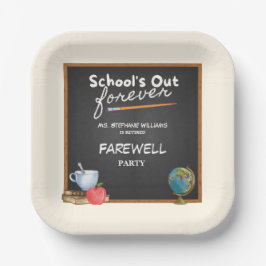 Reheld Teacher Chalkboard Farewell Party Pappteller