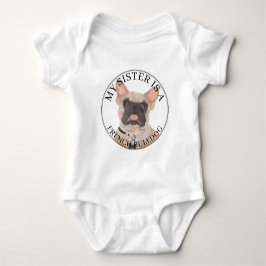 Rehfarbene maskierte Französische Bulldogge große Baby Strampler