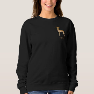 Rehfarbener Italienischer Windhund Süßer Hund Mit Sweatshirt