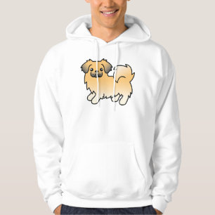 Rehfarbener Tibet-Spaniel Süßer Cartoon-Hund Hoodie