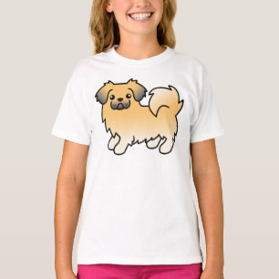 Rehfarbener Tibet-Spaniel Süßer Cartoon-Hund T-Shirt