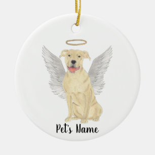 Rehfellbrauner Pitbull Staffy Sympathie Gedenken Keramik Ornament