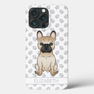 Rehfellfarbenes Französische Bulldogge-Hund mit sc Case-Mate iPhone Hülle