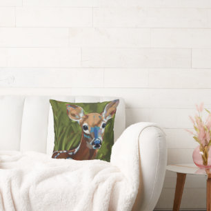 Rehkitz-Malerei - Geschenk für Tierliebhaber Kissen