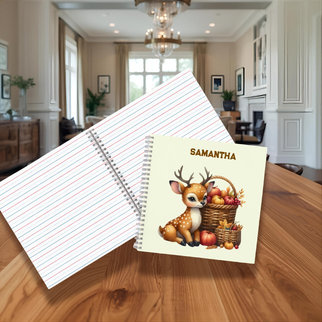 Rehkitz mit Namen und Herbst-Ernteeintragbuch Notizbuch (Von Creator hochgeladen)