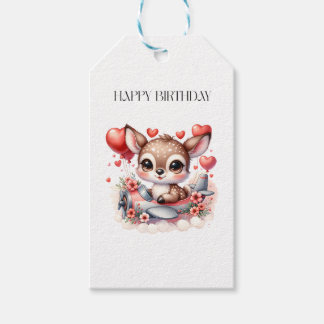 Rehkitz-Pilot-Geburtstag Geschenkanhänger