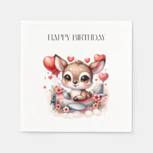 Rehkitz-Pilot-Geburtstag Serviette
