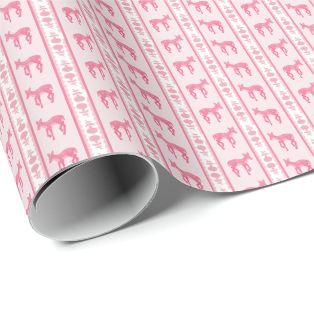 Rehkitz und Hortensien Geschenkpapier (Rolleneckpunkt)