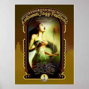 RehoBeide Beach Autumn Jazz Fest 2007 Poster