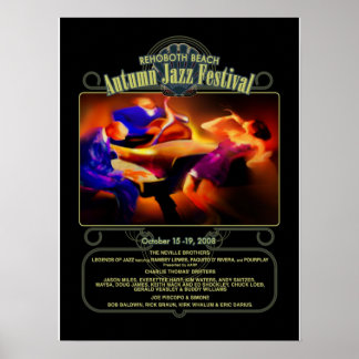 RehoBeide Beach Autumn Jazz Fest 2008 Poster