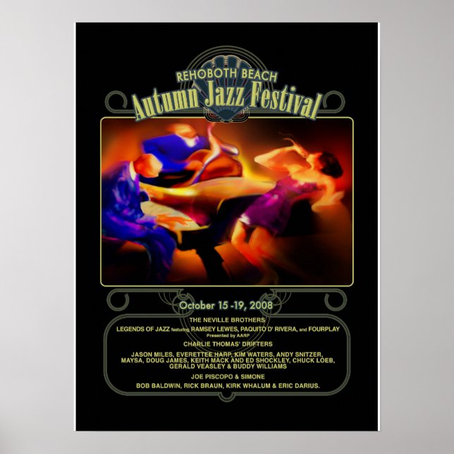 RehoBeide Beach Autumn Jazz Fest 2008 Poster (Vorne)