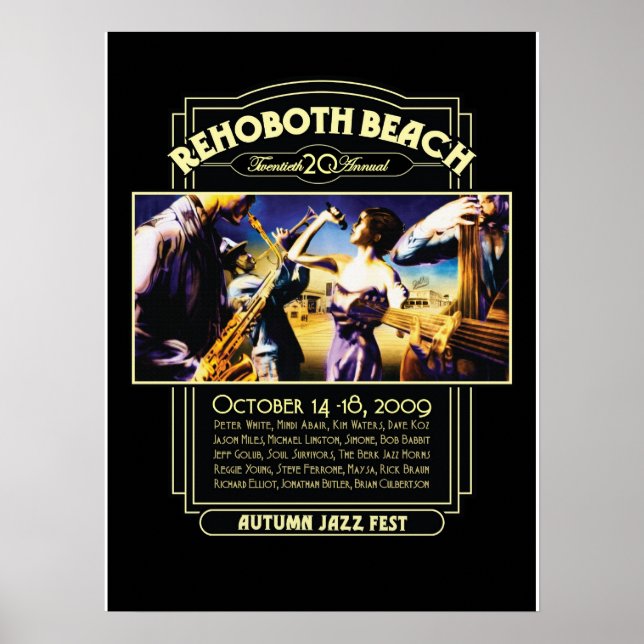 RehoBeide Beach Autumn Jazz Fest 2009 Poster (Vorne)