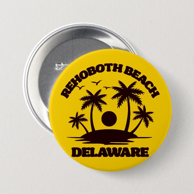 RehoBeide Beach Delaware Button (Vorne & Hinten)