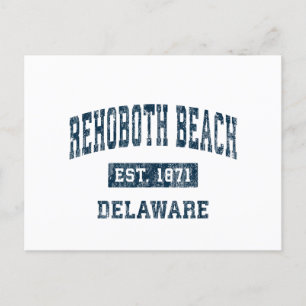 RehoBeide Beach Delaware DE Vintag Sports Design N Feiertagspostkarte