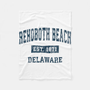 RehoBeide Beach Delaware DE Vintag Sports Design N Fleecedecke