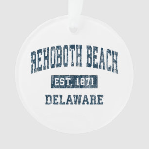 RehoBeide Beach Delaware DE Vintag Sports Design N Ornament