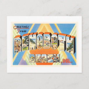 RehoBeide Beach Delaware DE Vintage Travel Postcar Postkarte