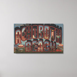 RehoBeide Beach, Delaware - Große Briefszenen Leinwanddruck