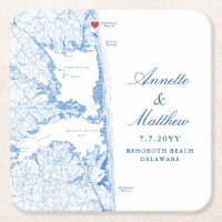 RehoBeide Beach Delaware Karte Hochzeit