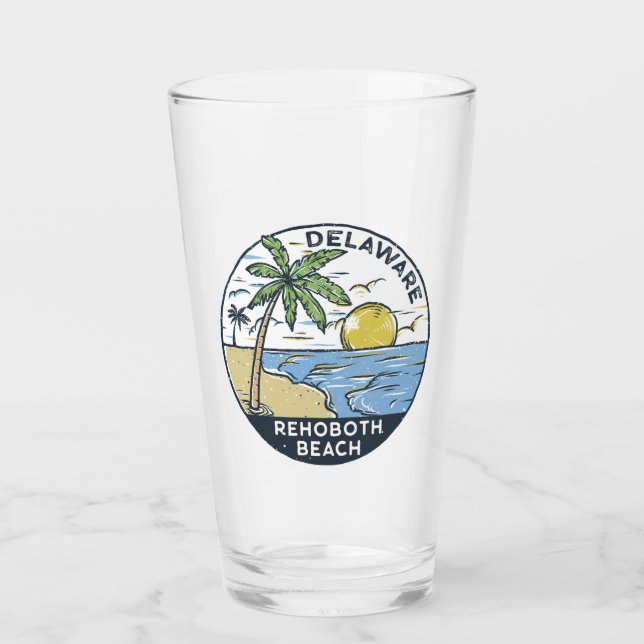 RehoBeide Beach Delaware Vintag Glas (Vorderseite)