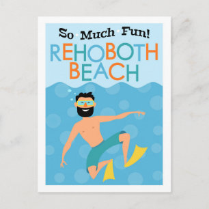 RehoBeide Beach Fun Hipster Travel Postkarte