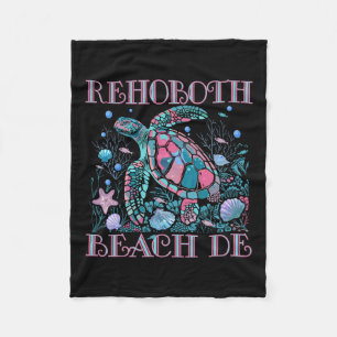 Rehoboth Beach De Turtle Lover Farbige Strand Souv Fleecedecke