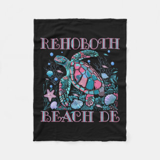 Rehoboth Beach De Turtle Lover Farbige Strand Souv Fleecedecke