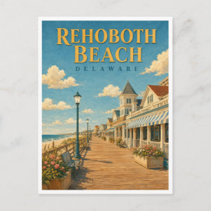 Rehoboth Beach Delaware Boardwalk GeoSaga Postkarte