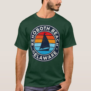 Rehoboth Beach Delaware DE Vintage-Segelschiff Ret T-Shirt