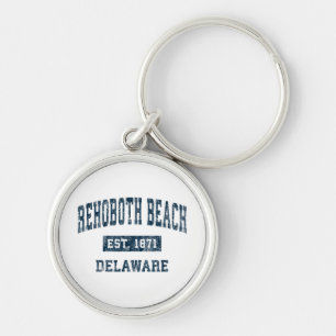 Rehoboth Beach Delaware DE Vintage-Sportdesign N Schlüsselanhänger