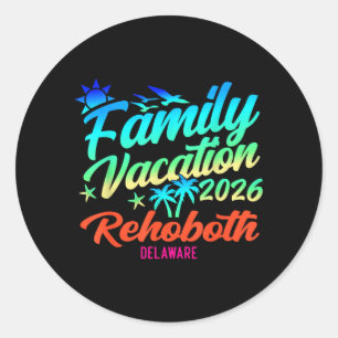 Rehoboth Beach Delaware Familienurlaub Sommer Runder Aufkleber