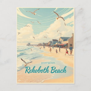 Rehoboth Beach, Delaware – Küsten-Vintage Postkarte