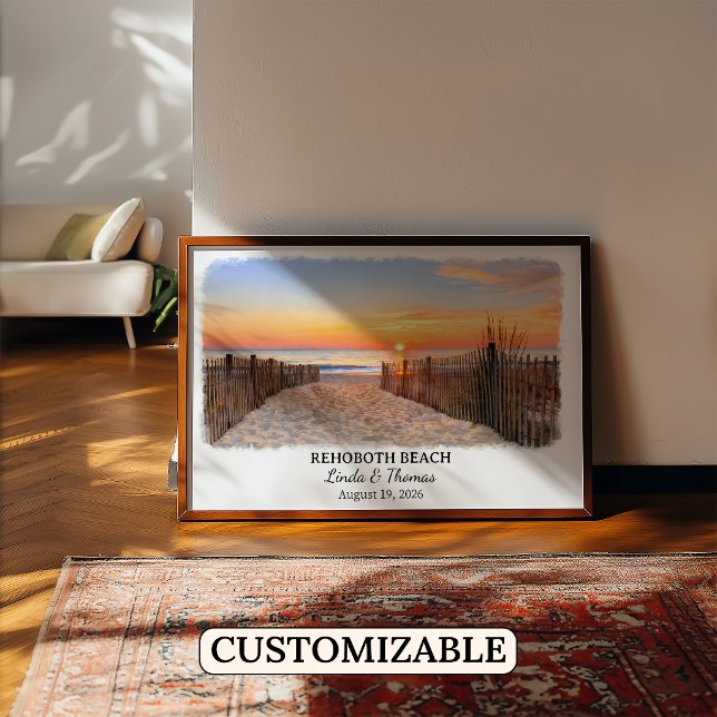 Rehoboth Beach Delaware Poster, Aquarell, Maßgesch Poster (Von Creator hochgeladen)