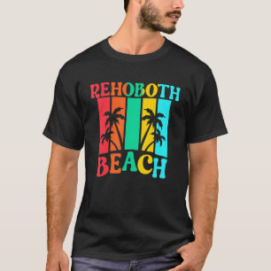 Rehoboth Beach Sommerferien Helle Retro-Farben T-Shirt